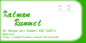kalman rummel business card